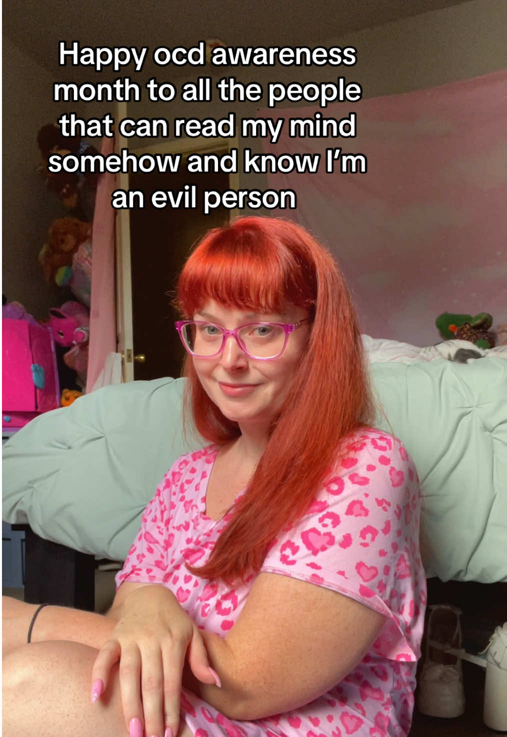 I used to really think people could read my mind and then I’d try to force myself to think of something else 😂 my brain is annoying #ocdawareness 