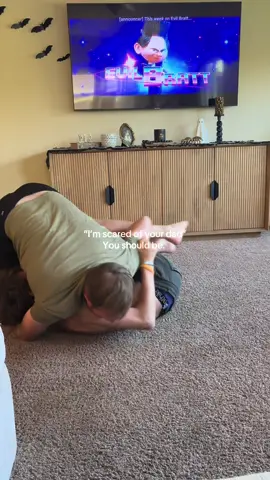 It’s all fun and games…. #dad #father #scared #funny #wrestling 