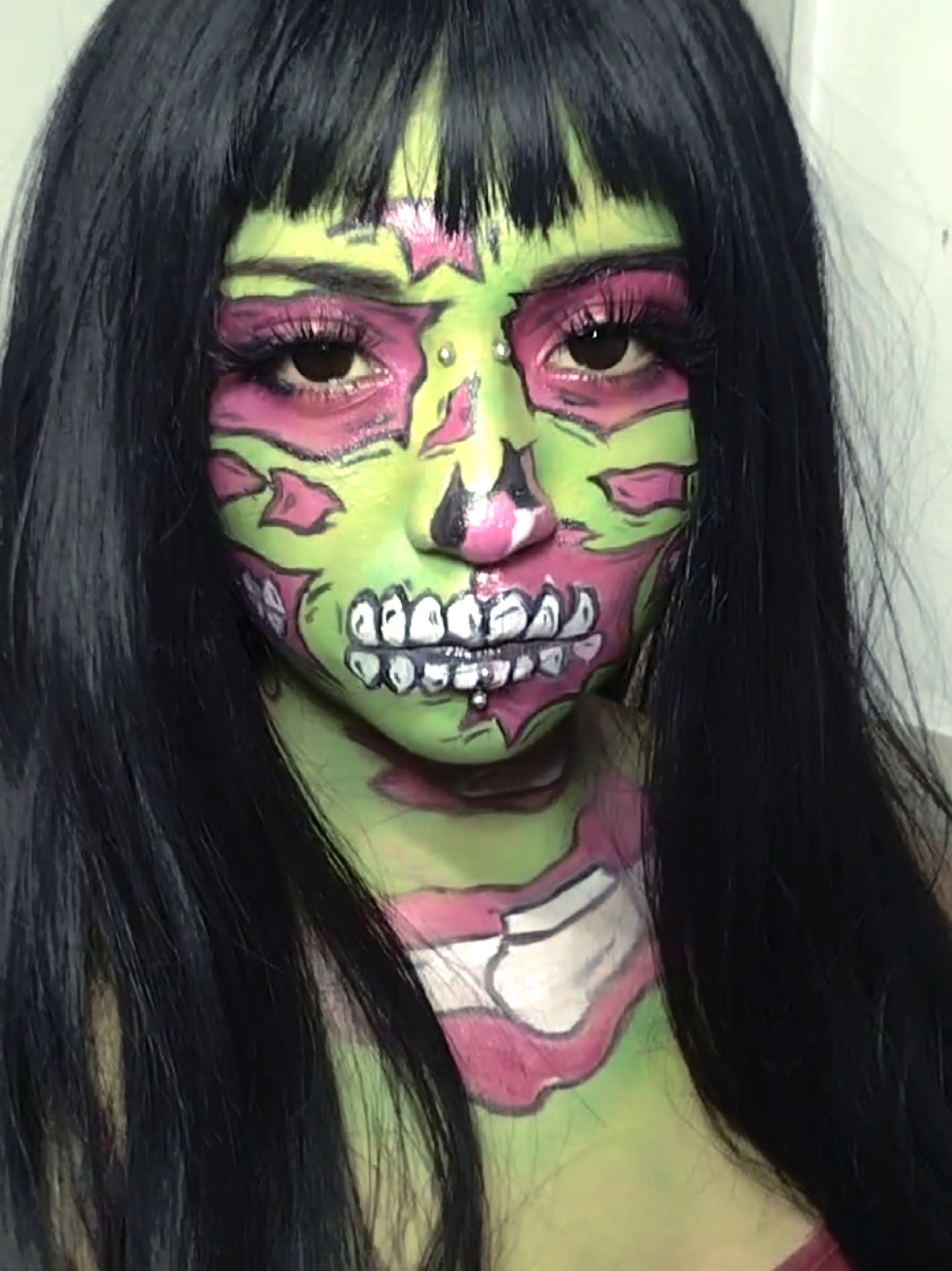 3 makeup de Halloween  #zombie #halloweenmakeup #fyp #custom #makeupartist 