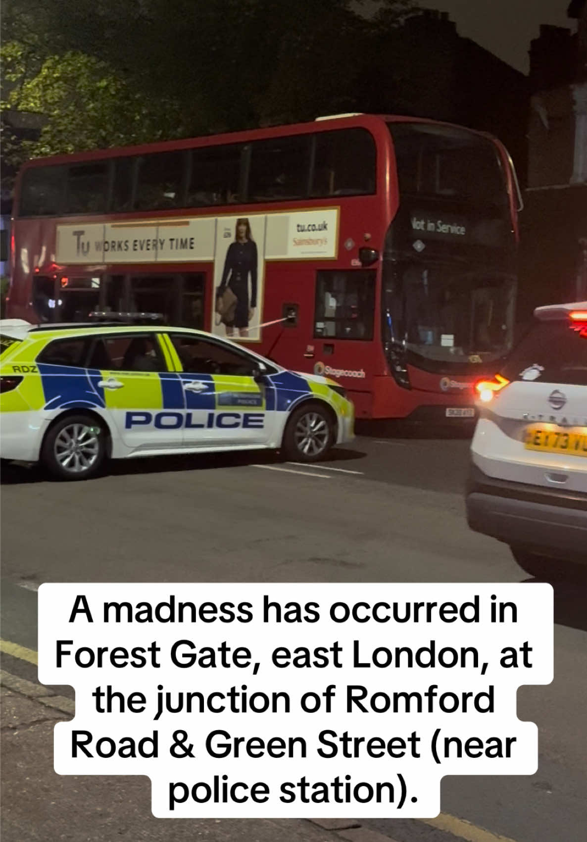 Something has happened in #ForestGate in #EastLondon. #Police have cordoned off Romford Road, near the junction of Green Street. #London #Violence 