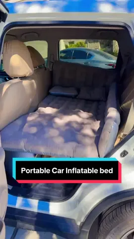 Portable Car Inflatable bed #longtravel #carbed #inflatablebed #cartravels #tiktokmademetryit 