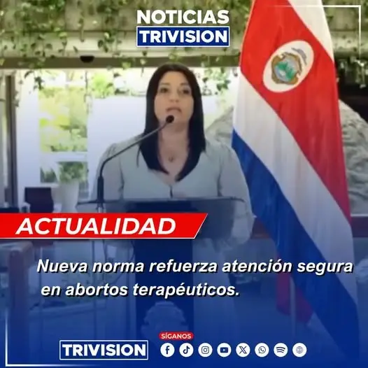 🔴#NoticiasTrivision| La ministra interina de Salud, Mariela Marín, informó que la nueva norma técnica del aborto garantiza una atención médica segura y responsable, cuidando tanto la salud de las madres como la de los niños por nacer. Esta disposición sustituye la norma anterior, número 42113.