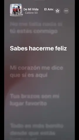 El AMOR DE MI VIDA #calibre50♥️ #applemusic #lyrics #fyp #viraltiktok 