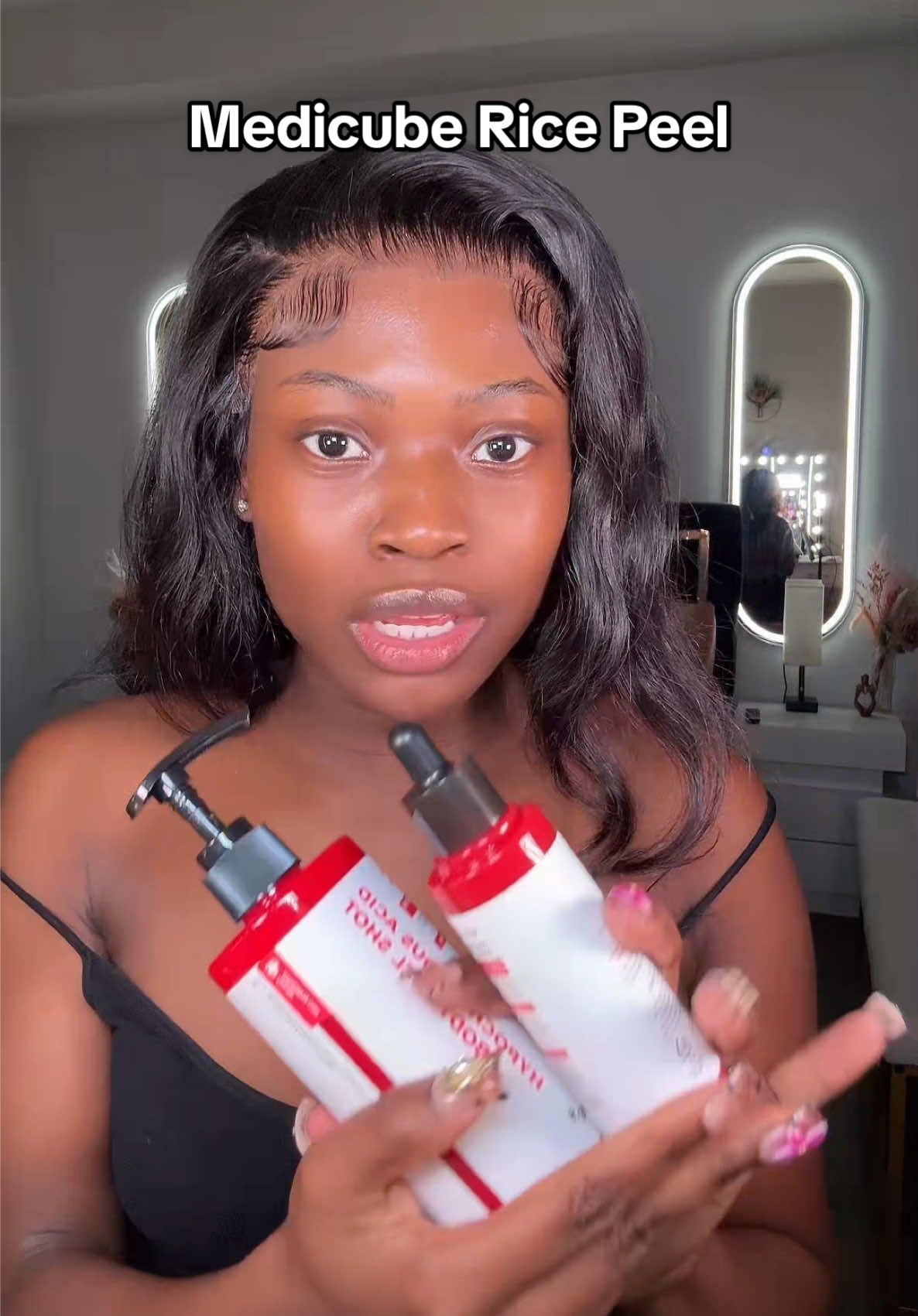 MediCube Hypochlorous Acid Rice Peel Shot is the FIRST peel with bacteria-killing hypochlorous acid Say goodbye to clogged pores, blackheads, whiteheads & bacne while revealing smooth, radiant skin. O Works for both face + body → even strawberry skin & chicken skin 00 + #medicubepeelshot #hypochlorousacid #koreanskincare #medicubedealsforyoudays #falldealsforyoudays @medicube global @medicube US Store 