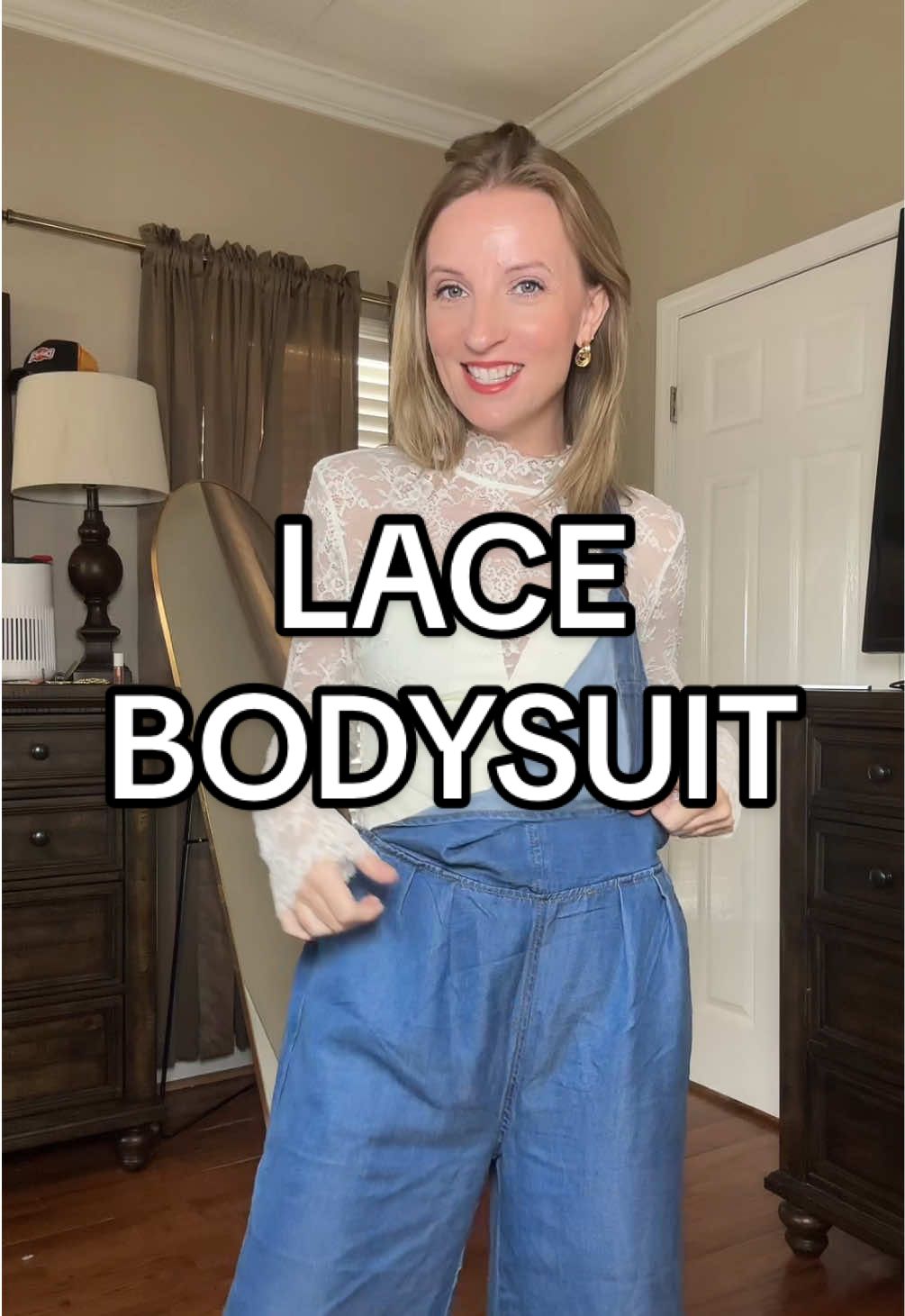 LOVE that this one has a built in bra! #lacebodysuit #tiktokshopcreatorpicks 