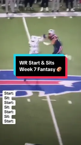 Week 7 WR decisions can make or break your matchup 😳 Here’s who I’m starting and who I’m sitting 🏈 Who’s locked into your lineup? 👀 #fantasyfootball #fantasyfootballtips #fantasyfootballadvice #starts #sit 