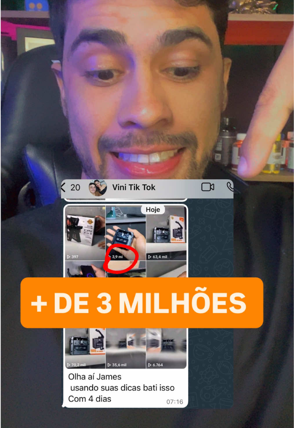 🚀 Meu aluno simplesmente ESTOUROU o TikTok! Em menos de 7 dias, ele fez vários vídeos, bateu mais de 3 MILHÕES de visualizações e agora tá faturando no automático com o nosso método 🔥 A conta dele viralizou de um jeito insano, e o melhor: sem aparecer, sem produto e sem depender de ninguém. 👀 Quer aprender o mesmo passo a passo que fez ele explodir em menos de uma semana? 👉 Tô AO VIVO AGORA no TikTok, ensinando tudo de graça! Corre antes que acabe a live 👇 Clica no meu perfil e entra AGORA! #TikTokShop #VitrineDeOuro #RendaExtra #FatureNoTikTok #Viralizou