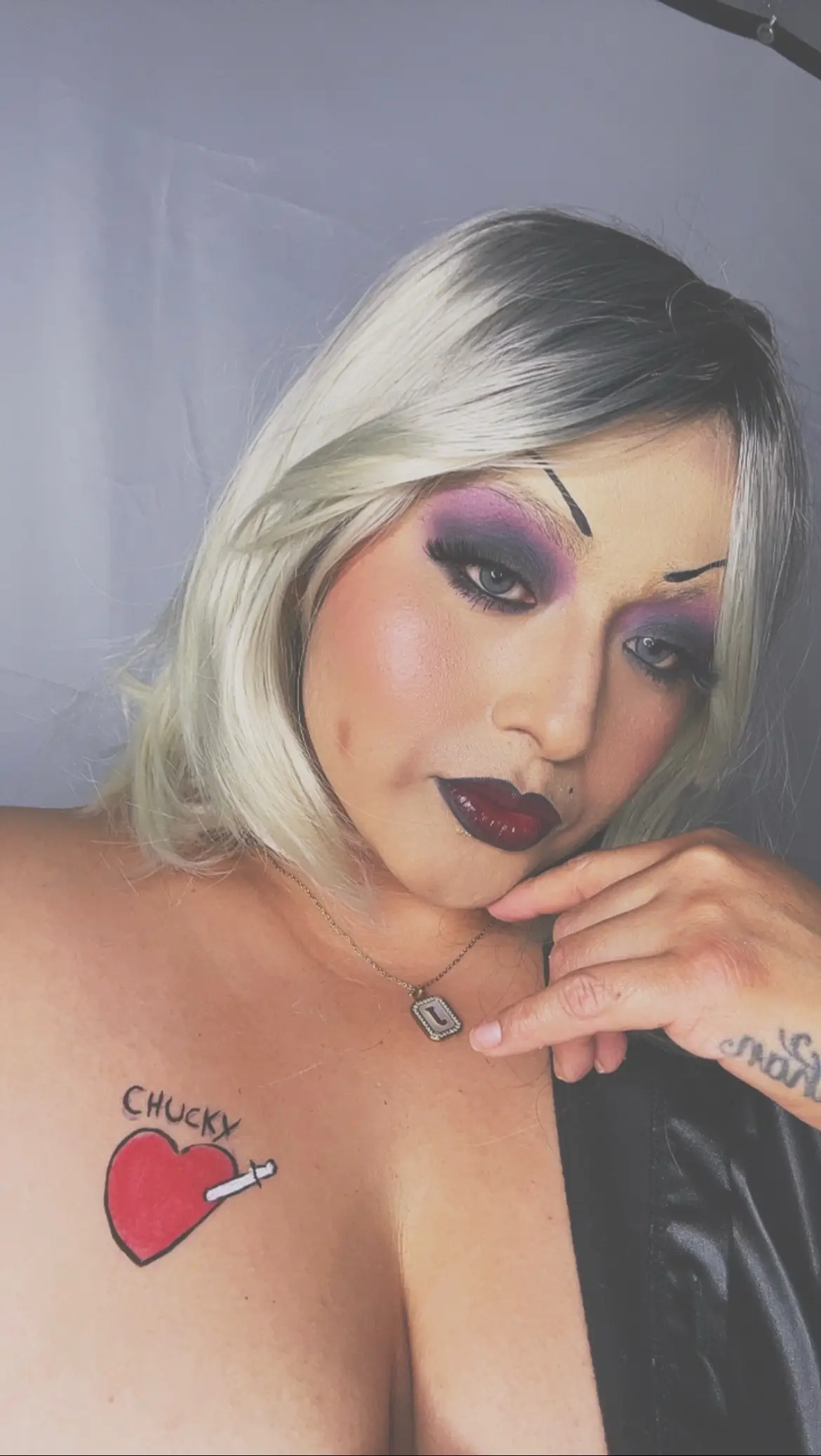 #halloweenlook#halloween#tiffanyvalentine#chuckysbride 