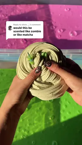 Replying to @olivia ⛈️  it smells like a zombie that smells like strawberry matcha 