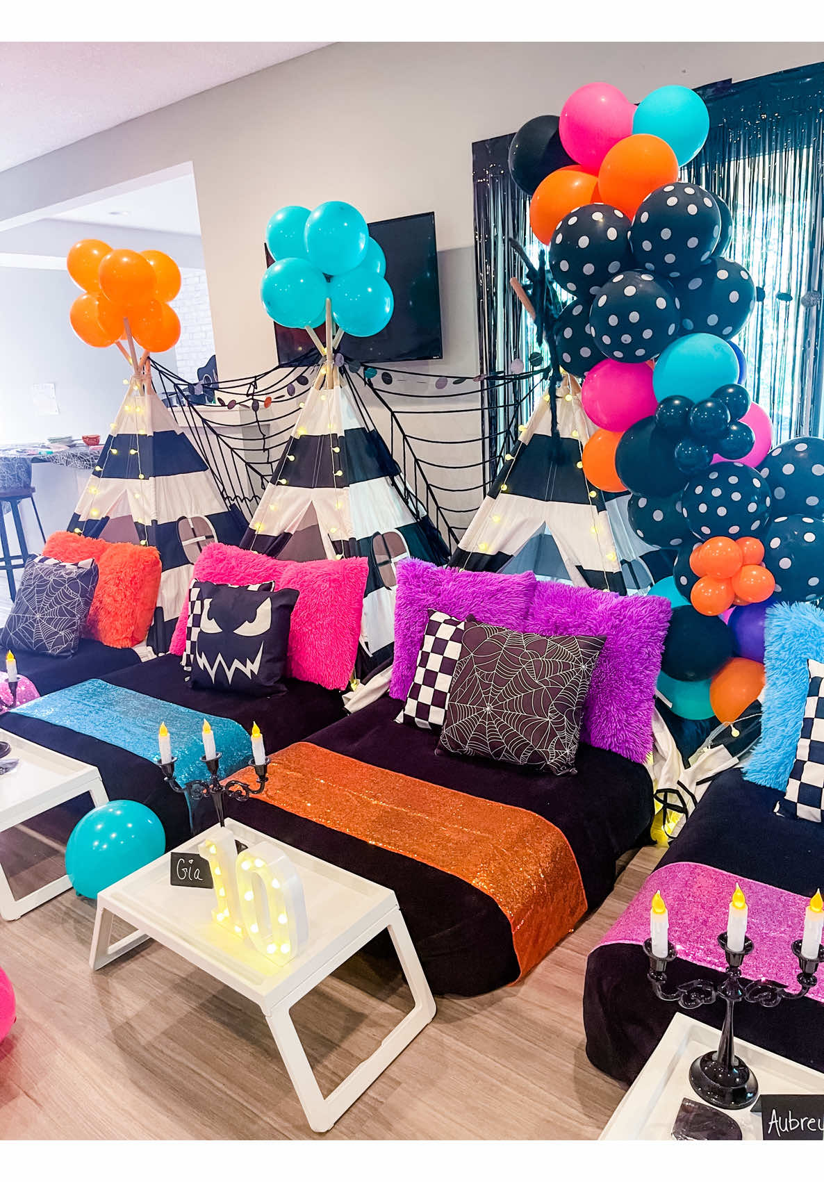 Halloween sneak peek!👀 #kansascity #teepeeparty #kidspartyideas #sleepovertents #CapCut 