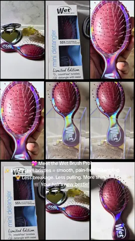 💖 Meet the Wet Brush Pro! ✨ IntelliFlex® bristles = smooth, pain-free detangling 💆‍♀️ Less breakage. Less pulling. More shine. 🛒 Your hair’s new bestie!  This Wet Brush Pro is such a cute and handy find. I love that it’s Not made of boar bristles—gentle on my hair and cruelty-free. The bristles glide smoothly without tugging. #complimentary #fyp #wetbrush #detangler #Notboarbristles  @The Wet Brush   @influenster 