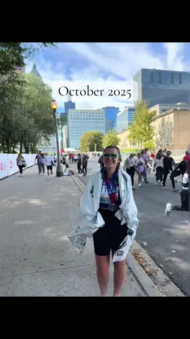 Me after my first marathon: NEVER again. Also me 7 months later: So anyway, here’s me finishing marathon number 2 #chicagomarathon #marathontraining #Running #runtok 