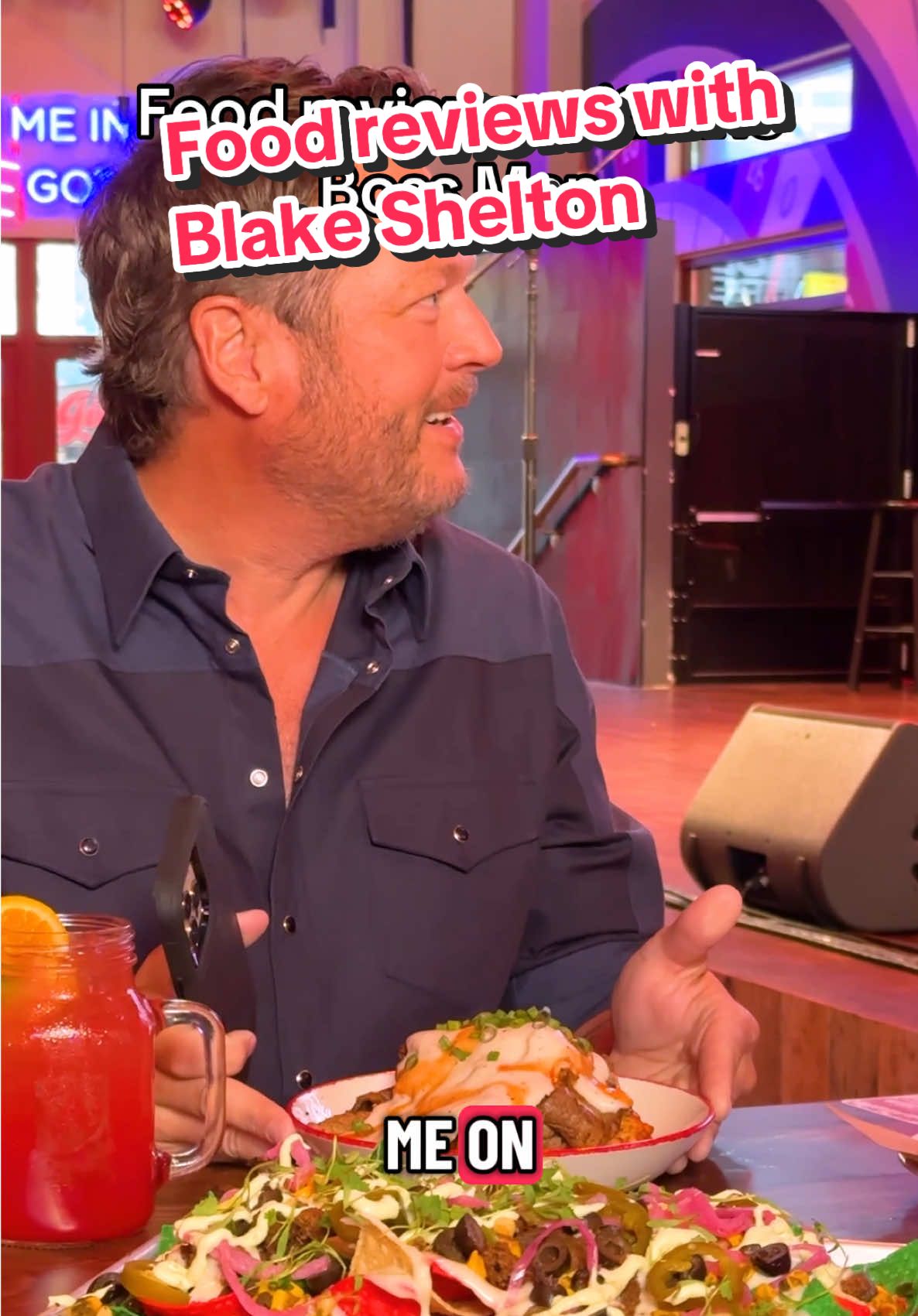 Looks like @Blake Shelton approves of our new menu at Ole Red! 🐾😅 #BlakeShelton #OleRed #LasVegas #Foodie #Food 