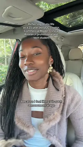 I feel like it’s so easy to always be chasing what’s next, so I just wanted to stop and reflect.  All the different jobs, projects, people, and experiences that you bring into your life matter and build on top of each other.  So yeah cut off that person that is only subtracting, and not adding to your overall wellbeing. You have too much to lose.  25 doesn’t look how I thought it would at 18, and I am so so grateful that it doesn’t. It’s better than I could have imagined 🔥 #ugccreator #commercialmodel #blackwomeninstem #clinicalresearch #getthatdegree 