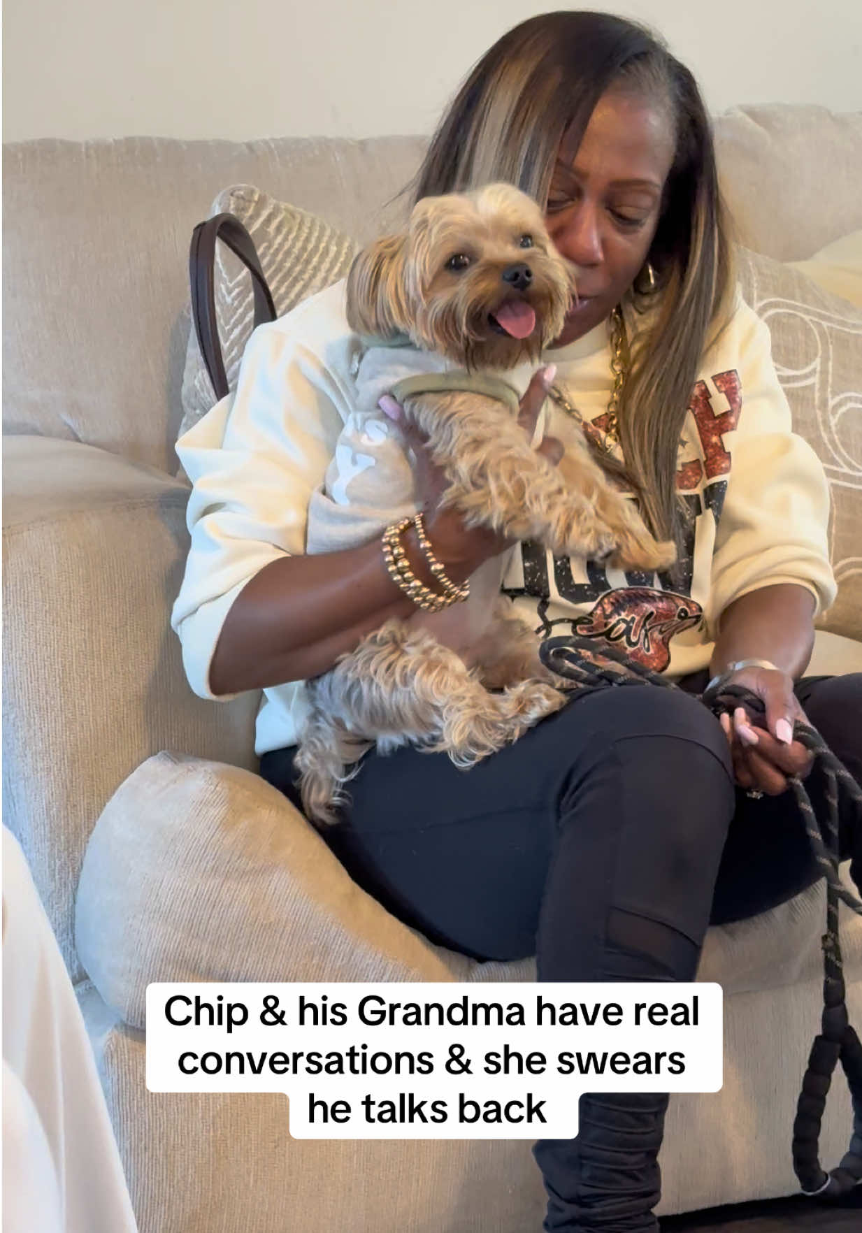 She said they have secret conversations and he tells her everything we do 😂 #spoiled #yorkie 