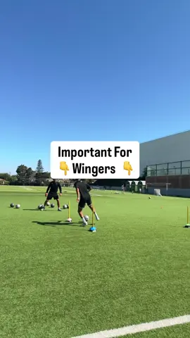 Winger soccer training with 08 ECNL  Rowan is getting reps on both sides of the width to get even reps with both feet. Being able to consistently get shots off both down the line or a cut inside, makes you more of a threat and harder to defend. This also builds confidence in your 1v1s because it makes it easier to beat a player down the line or inside regardless of which foot is your strong foot. - - - #soccerdrills #soccertraining #soccerpractice #soccerskills 