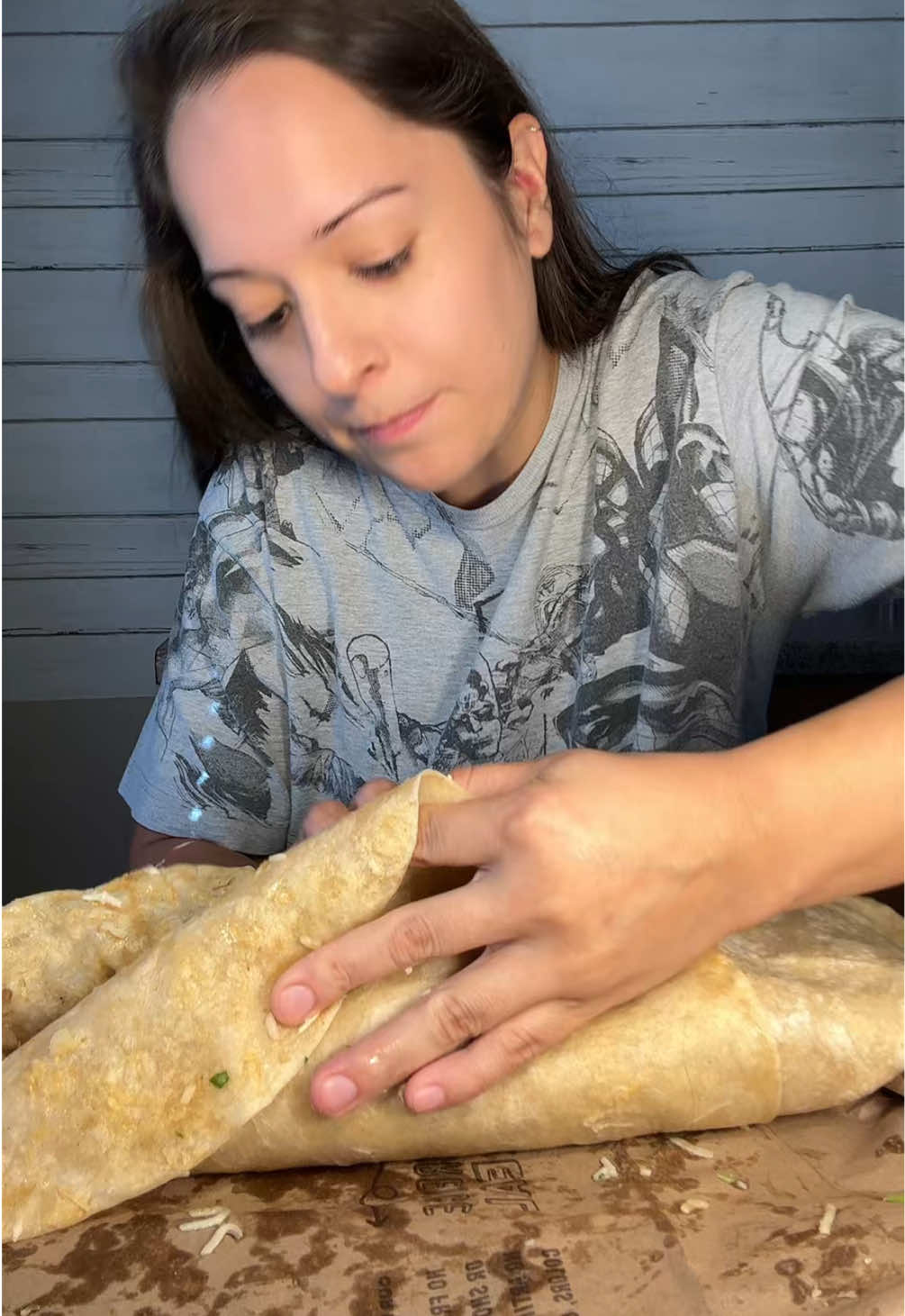 How to wrap a 2 tortilla burrito/basic training video for @Chipotle  #chipotle #burrito #training #howto #fypシ 