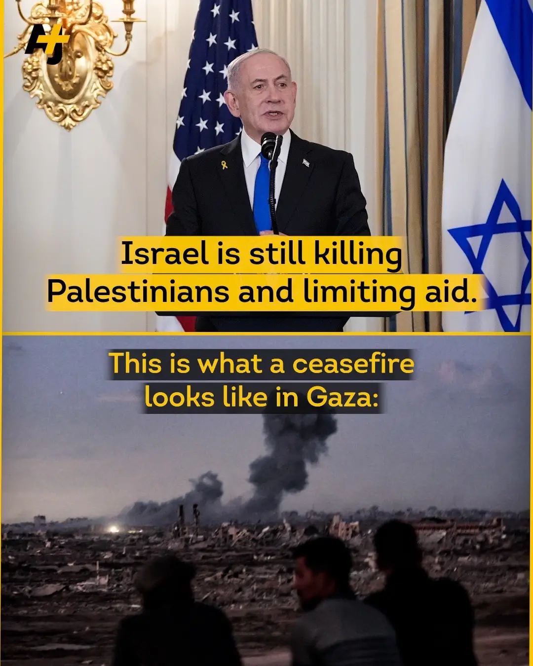 Israel has already broken the ceasefire in Gaza, killing at least 15 Palestinians there since the deal went into effect. It has also cut aid allowed into Gaza by half. #Gaza #Palestine #Ceasefire #CeasfireViolation #Israel  