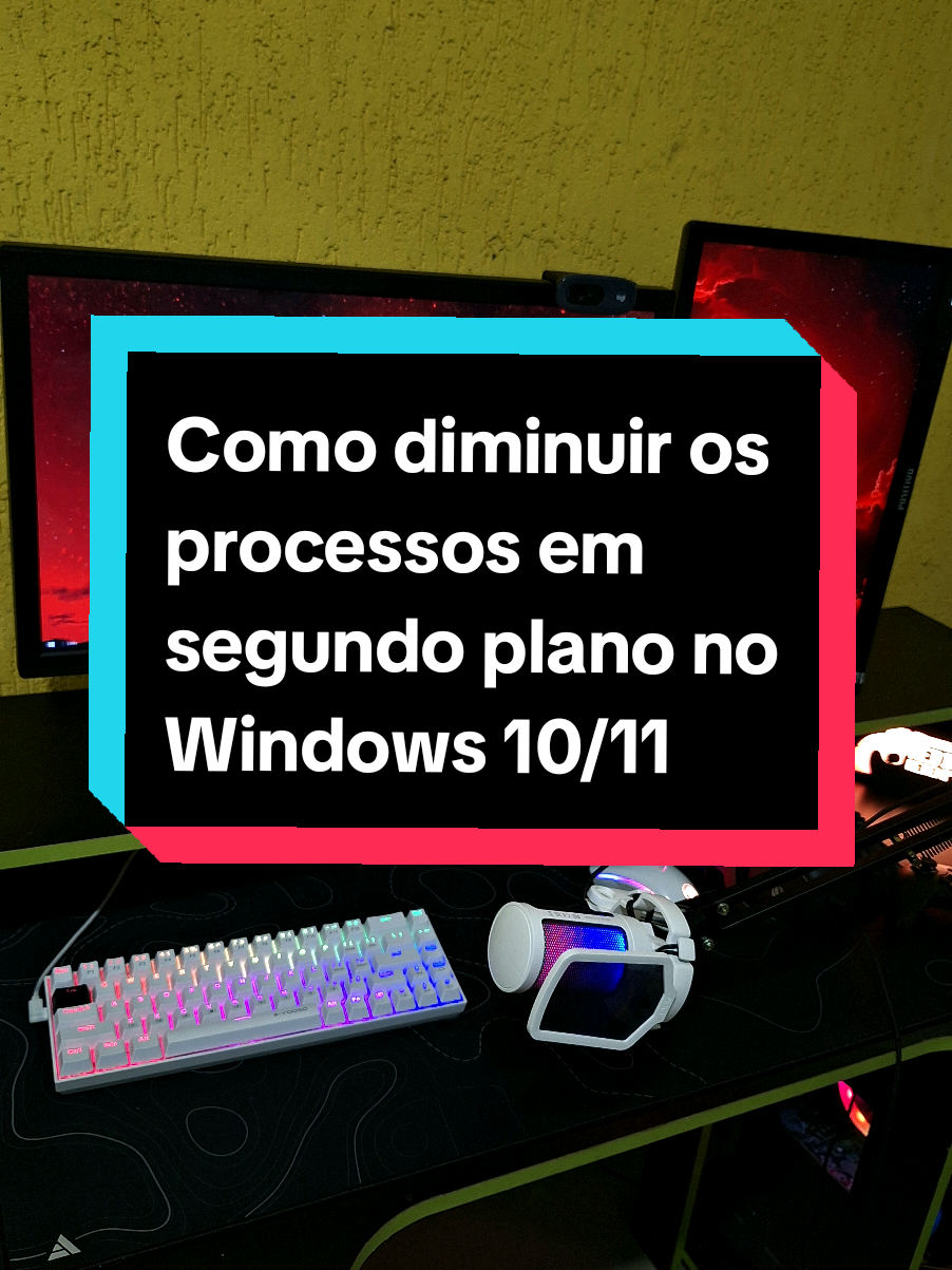 Como diminuir os processos do Windows e aumentar FPS nos jogos #dicas #foryoupage #fy #roblox #pcgaming 