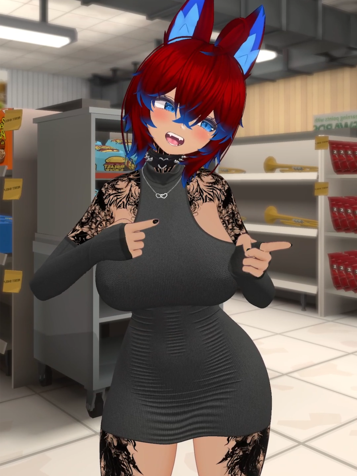 I just wanna have late night fun time! #apenlive #vrchat #vrchatmemes #vrchatfunny #vrchatcomedy #vrchatmoments #fyp #apenliveplus #funnymoments #funnytiktok #quest3 #vrchatcommunity #foodstore #latenightthoughts #cucumber #vaseline