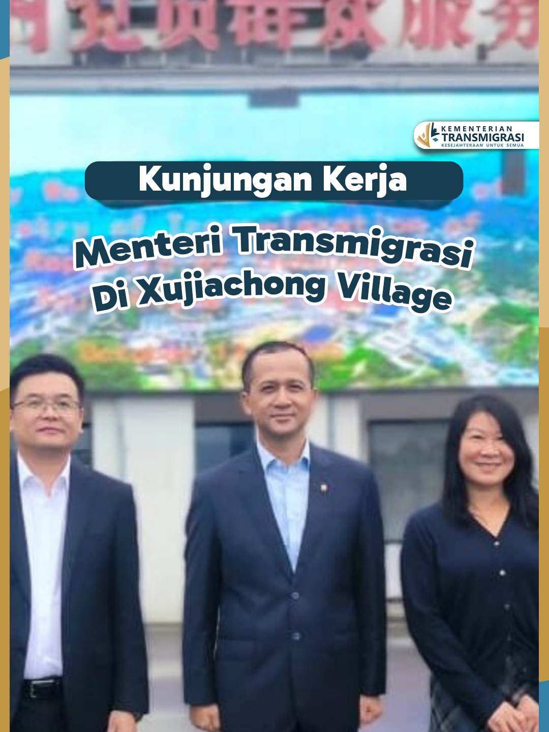 Desa Xujiachong di Tiongkok jadi contoh sukses pembangunan kawasan transmigrasi berbasis pemberdayaan masyarakat, Senin (13/10/2025). Menteri Transmigrasi M. Iftitah Sulaiman Suryanagara menegaskan, pembangunan sejati bukan meniadakan masyarakat, melainkan memberdayakan mereka. Model ini akan jadi inspirasi bagi kawasan transmigrasi di Indonesia. #kementeriantransmigrasi #kementransri #kementrans
