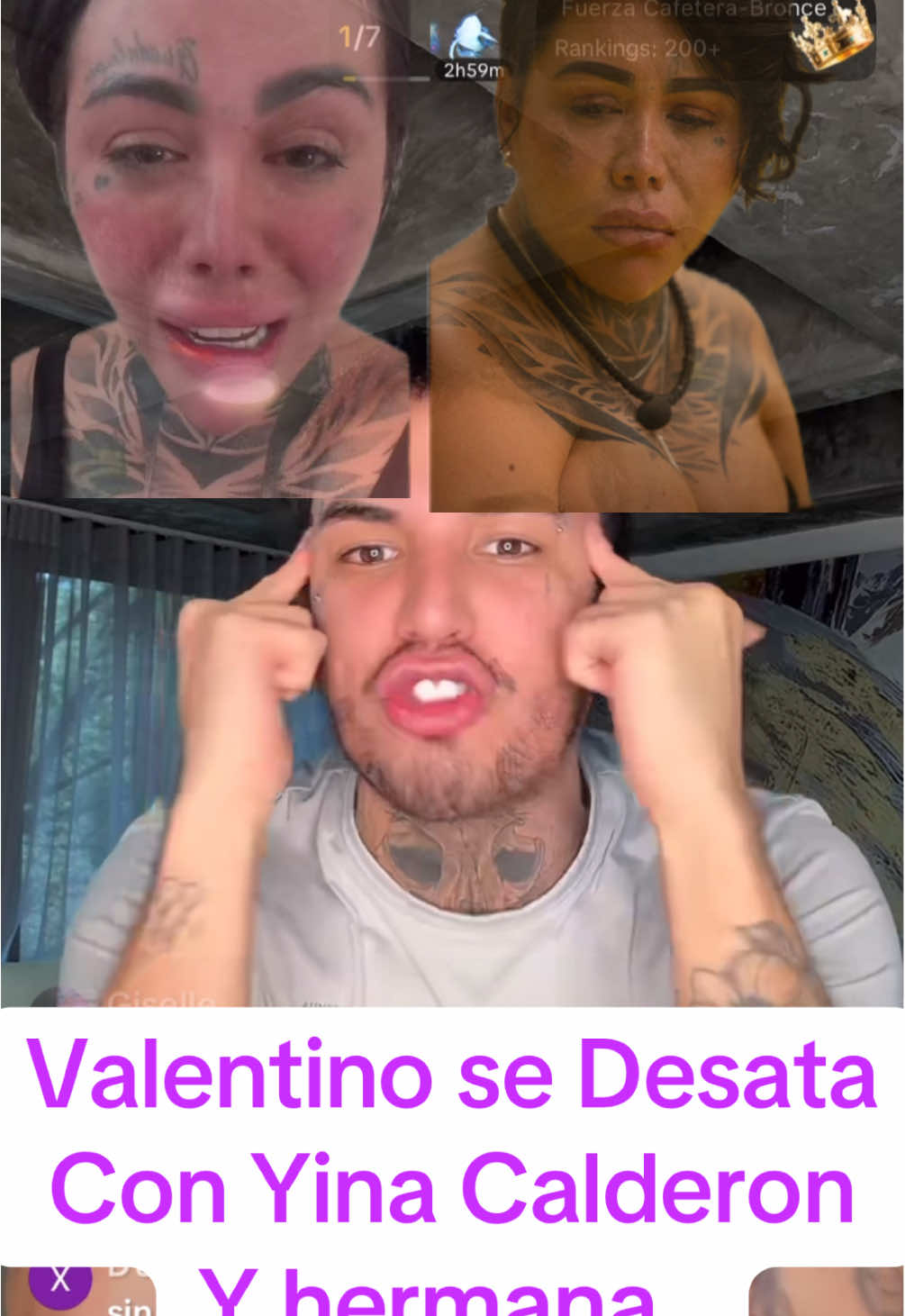 @Valentino🤎🐻👑 se desahoga y le dice sus verdades a @yinacalderontv #tiraderas #farandula #viralfyp 