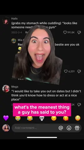 ladies…. we’re not being mean enough  what’s the meanest thing a man has said to you? btw if you have a story, post or DMs you’d like me to share please message me!  follow for more videos like this, tea and unfiltered chats 💜 #girls #relationships #girlproblems #selflove 