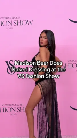 #MadisonBeer—set to perform tonight— does naked dressing at the #victoriassecret Fashion Show red carpet.