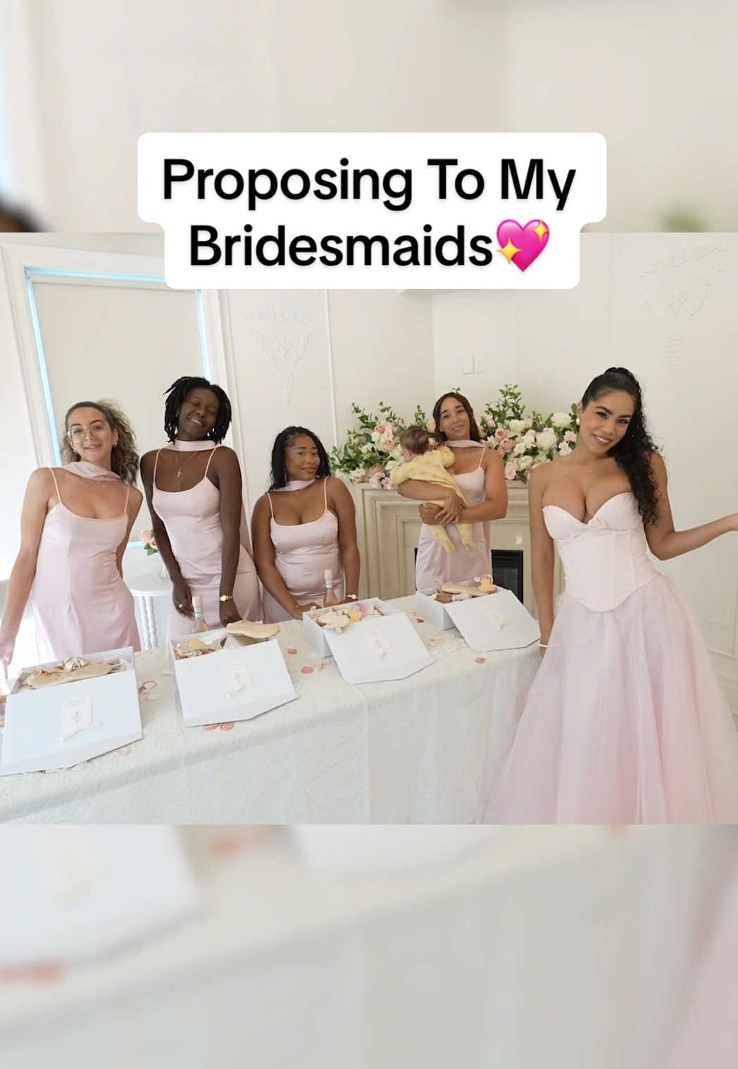 OMG THEY SAID YES🥹🥰🥂 #wedding #marriage #couple #bridesmaids 