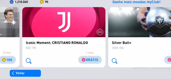 Quem lembra desse CR7? Entre os melhores CA da época, muita nostalgia e momentos bons com essa cartinha😭❤️❤️☝️#pesmobile #efootballmobile #gamer #konami #eftb 