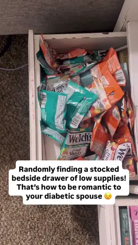 My husband went to the store bought low snacks and refilled them all on his own. Now that’s love 🩵😂 #diabetes #Dexcom #omnipod #omnipod5 #t1d