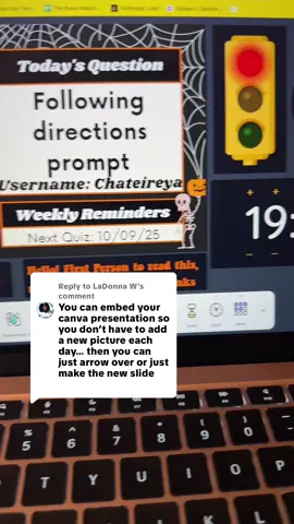 Replying to @LaDonna W Thank you so much for the tip! I’m definitely gonna do it this way from now on. #classroomscreen #classroomideas #classroommanagement 
