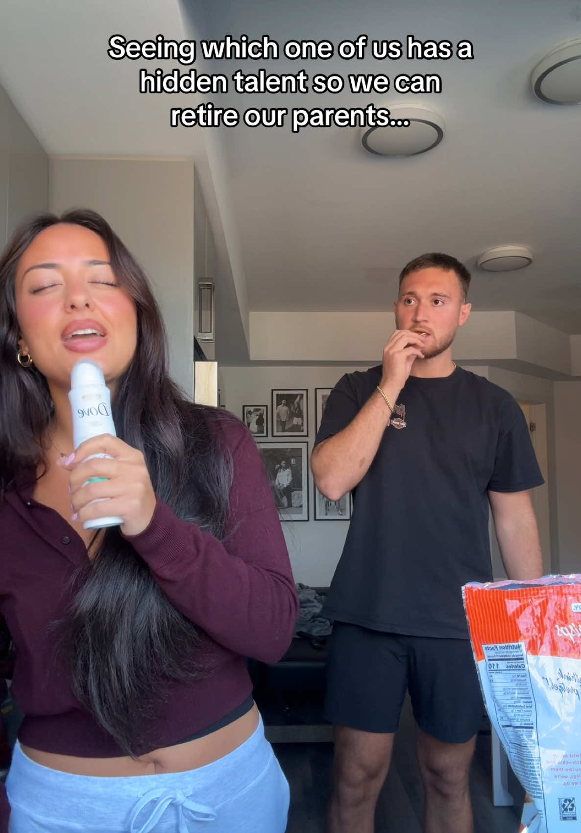 Maybe it’s time to take some singing lessons 👀 #fyp #couplescomedy #couplescontent #singing #calebnandrea 