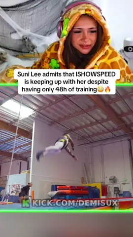 Suni Lee admits that ISHOWSPEED is keeping up with her despite having only 48h of training😳🔥 #ishowspeed #speed #gymnastics #fyp 