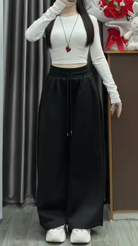 Quần Ống Rộng Mới Bản Cạp To #quanongrongnu #thoitrangnu #xuhuong 