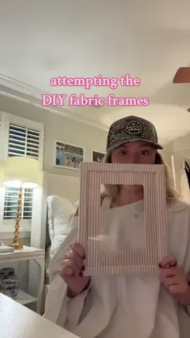 Note to self: buy a hot glue gun ✅ #fabricframes #framediy #homedecor #hobbylobby 