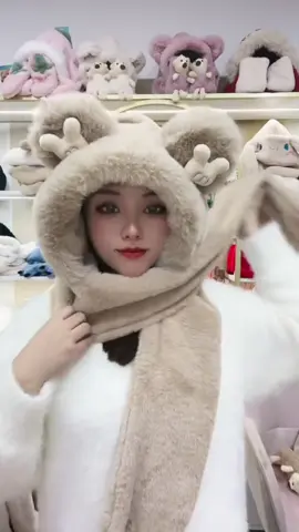 Chuẩn bị cho mùa đông cùng mũ lông tai gấu xinh xỉu này nha 🐻 #mulongtaigau #muamap #muadong2025 #nonlennu #muadongdep
