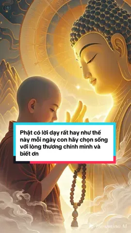 Phật có lời dạy rất hay như thế này mỗi ngày con hãy chọn sống với lòng thương chính mình và biết ơn những điều nhỏ bé tự nhắc mình đừng oán trách đừng giận hờn bởi vì phiền não chỉ khiến tâm con thêm nặng nề#tamanlac☘️ #phatphapnhiemmau #loiphatday 
