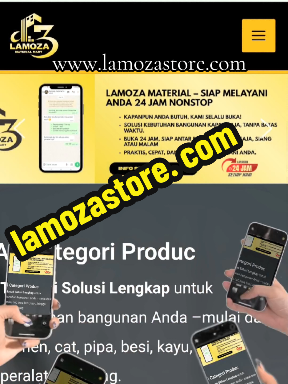 🔥 Mau bangun rumah? Renovasi? Lamoza Material solusinya! 💯 📍 Buka 24 jam nonstop 🧱 Semua bahan bangunan komplit 💬 Pelayanan cepat, ramah, dan profesional! Yuk cek langsung di Lamoza Material ✨ Belanja bahan bangunan jadi lebih mudah dan hemat! 📦 Dari semen, pasir, cat, pipa, besi, sampai alat tukang—ADA SEMUA! #LamozaMaterial  #lamoza #bandung  #TokoBahanBangunan #BangunRumah 