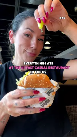 #Ad Here’s everything I ate at the #1 fast casual restaurant in the country, ranked by USA Today’s 10best. You gotta start with the Double Char from @Habit Burger & Grill, also rated #1. It's topped with cheese, caramelized onions, lettuce, tomato, pickles, and mayo, which is my fav. Get some peppers to go with that, and you have the perfect bite.  Plus, right now you can sign up for the CharClub and try the Charburger free with the purchase of a regular drink. This is for first-time sign-ups only. Sign up at the link in my bio! #azfoodie 