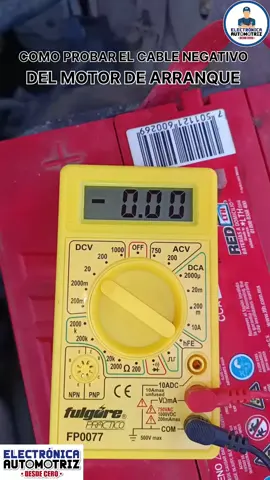 cómo probar el cable negativo del motor de arranque ?  #electronicaautomotriz #mecanicaautomotriz #electricidadautomotriz 