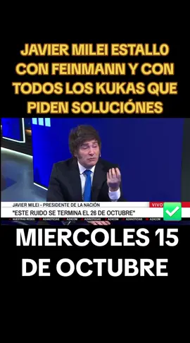 JAVIER MILEI ESTALL0 CON FEINMANN Y CON TODOS LOS KUKAS QUE PIDEN SOLUCIÓNES @Javier Milei @Diego Santilli  #JAVIERMILEI #MILEI #ARGENTINA #argentina🇦🇷 