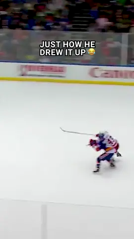 That's one way to score a goal 😬 #fdsn #NHL #redwings