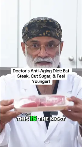 Doctor's Anti-Aging Diet: Eat Steak, Cut Sugar, & Feel Younger! . . Dr. Pradip Jamnadas, MD . . LIKE-SHARE-FOLLOW ❤️  . . NO COPY RIGHT INTENDED PLEASE DM US FOR CREDIT OR REMOVAL . . #AntiAgingSecrets #EatForYouth #CutTheSugar #SteakAndStrength #HealthyLongevity