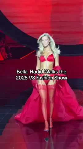 A blonde bombshell just hit the #vsfashionshow runway and her name is #bellahadid.