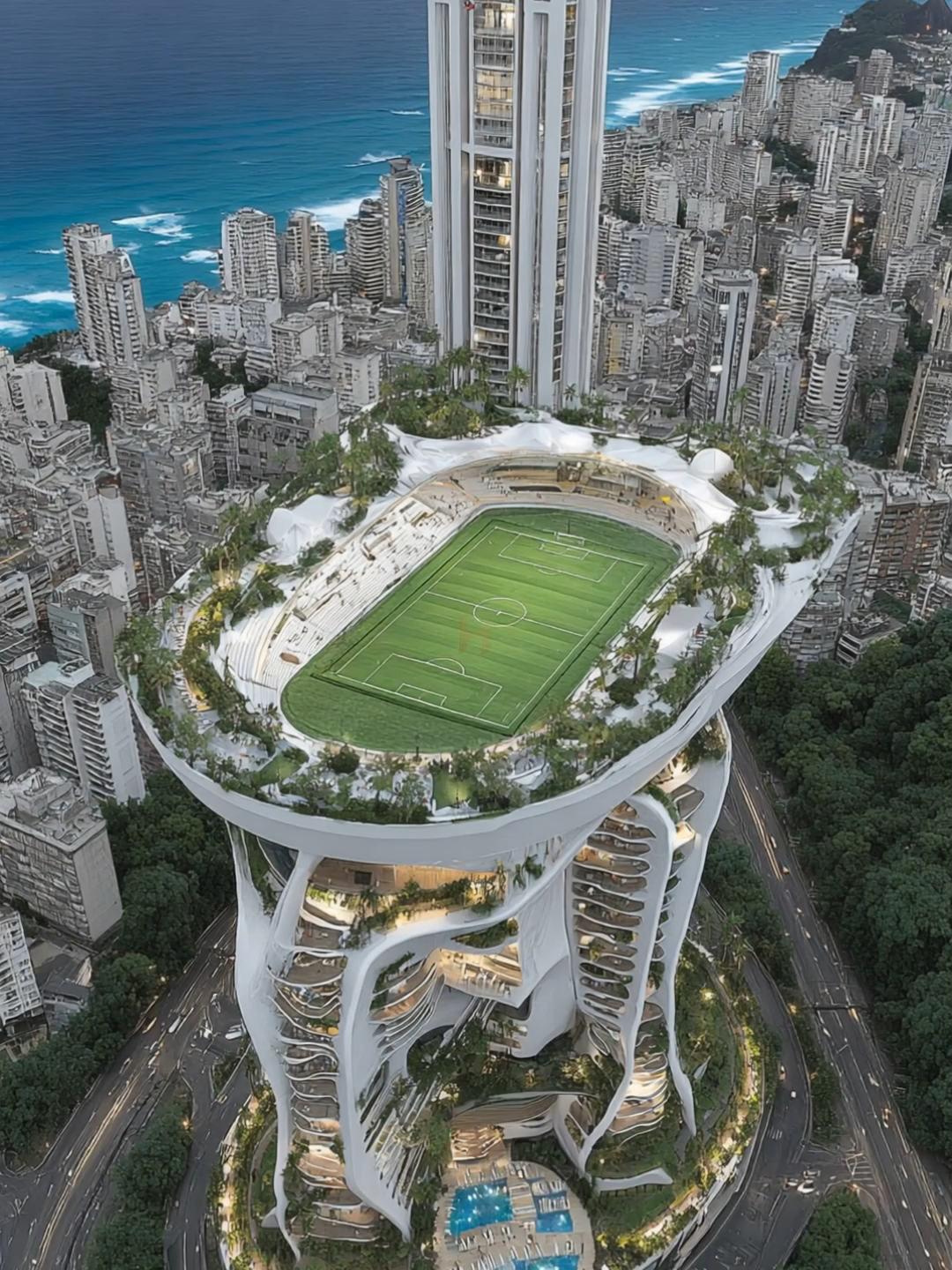 Would you watch from up here?😲#Football #footballshorts #Soccer