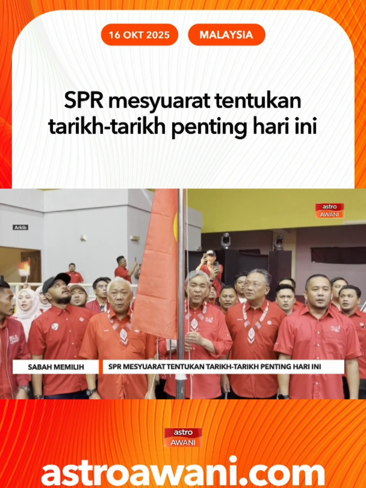 SPR mengadakan mesyuarat khas bagi membincangkan tarikh penting dan persiapan PRN Sabah ke-17 selepas pembubaran DUN Sabah ke-16, dengan pilihan raya dijangka diadakan dalam tempoh 60 hari. #AWANInews