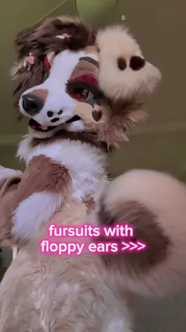 who likes puppy girls with fluffy floppy ears? 😋🤎✨ • • #furrygirl #puppygirl #furry #furrytiktok #fursuit 