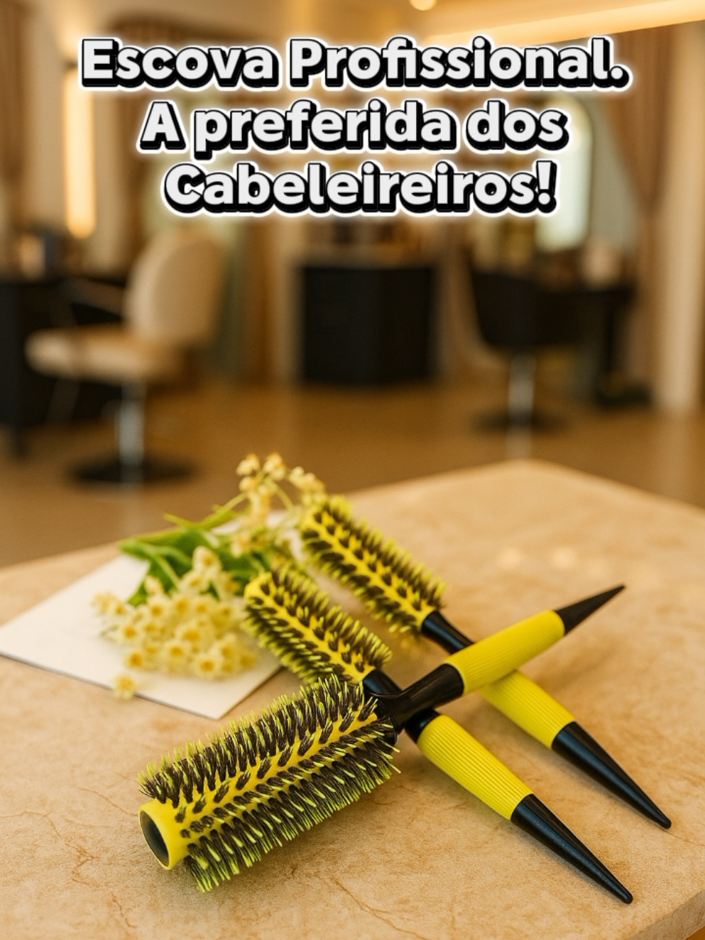 Kit 3 pc Escovas Profissionais De Cabelo Cerdas. #escovaprofissional #escovadecabelo #shopee #cabelereira #salaodebeleza 