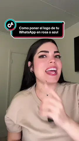 Como poner logo de tu WhatsApp en rosa o azul #tips #fblifestyle #AprendeEnTikTok #tiktoktips #whtsapp 